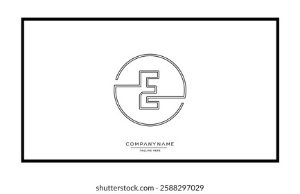 Alphabet letters E or EE Logo vector icon 