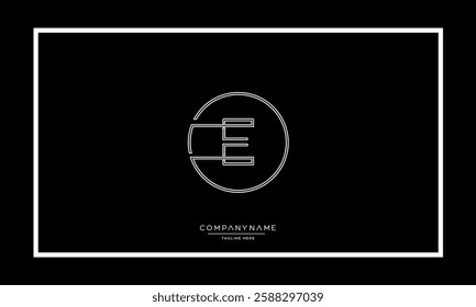 Alphabet letters E or EE Logo vector icon 