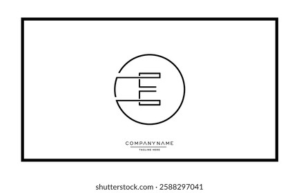 Alphabet letters E or EE Logo vector icon 