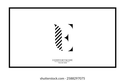 Alphabet letters E or EE Logo vector icon 