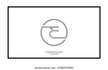 Alphabet letters E or EE Logo vector icon 