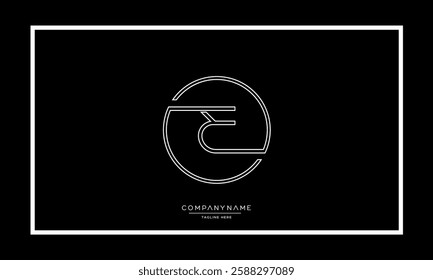 Alphabet letters E or EE Logo vector icon 