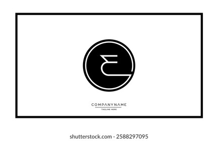 Alphabet letters E or EE Logo vector icon 