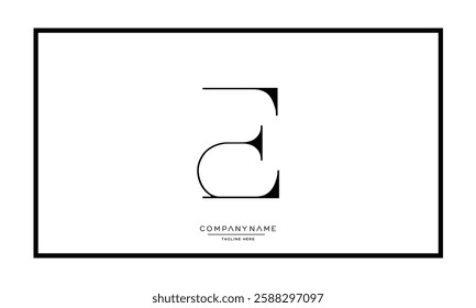 Alphabet letters E or EE Logo vector icon 