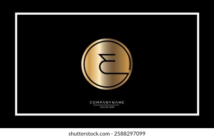 Alphabet letters E or EE Logo vector icon 