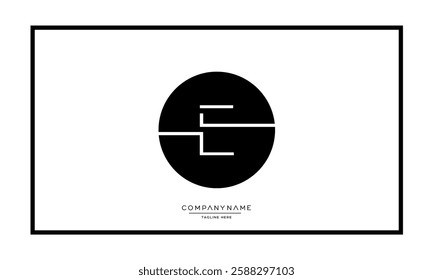 Alphabet letters E or EE Logo vector icon 