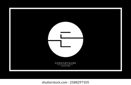 Alphabet letters E or EE Logo vector icon 