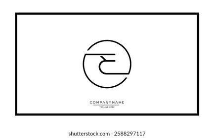 Alphabet letters E or EE Logo vector icon 