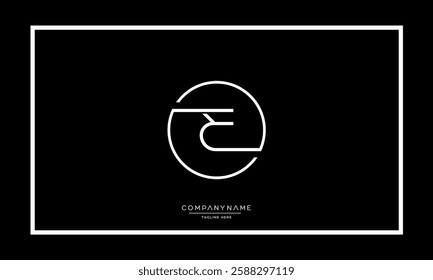 Alphabet letters E or EE Logo vector icon 