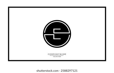 Alphabet letters E or EE Logo vector icon 