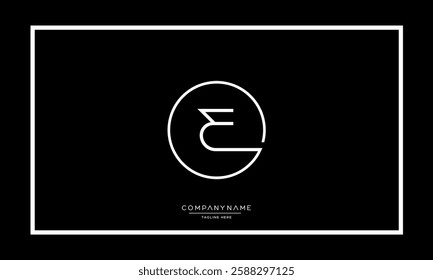 Alphabet letters E or EE Logo vector icon 