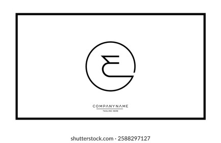 Alphabet letters E or EE Logo vector icon 