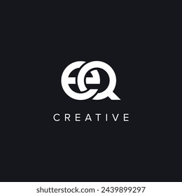 Alphabet Letters EQ QE Creative Logo Initial Based Monogram Icon Vector Template.