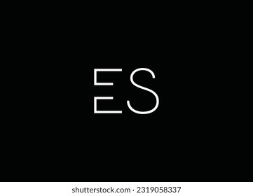 alphabet letters ES logo and  monogram icon logo design