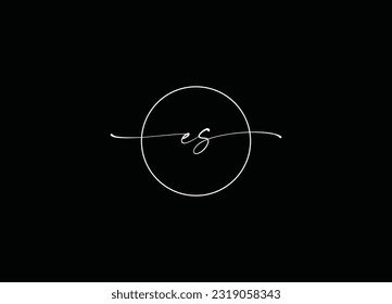 alphabet letters ES logo and  monogram icon logo design