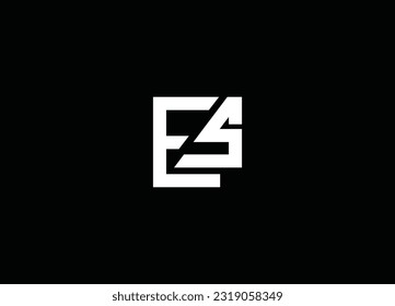 alphabet letters ES logo and  monogram icon logo design