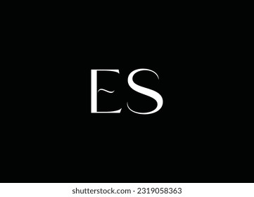 alphabet letters ES logo and  monogram icon logo design