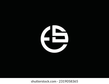 alphabet letters ES logo and  monogram icon logo design