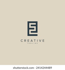 Alphabet letters ES SE business Logo Initial Based Monogram Icon Vector.