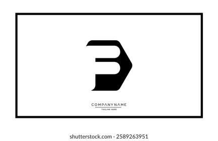 Alphabet letters F, FF logo monogram icon