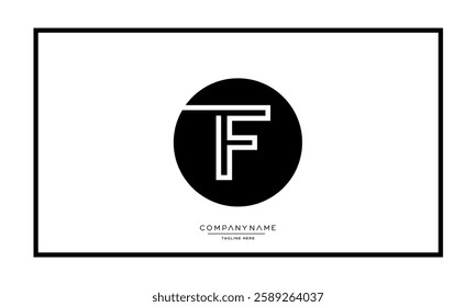 Alphabet letters F, FF logo monogram icon