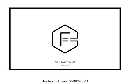 Alphabet letters F, FF logo monogram icon