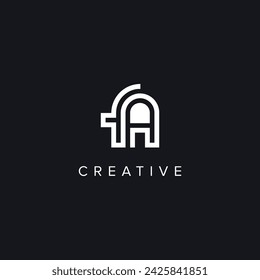 Alfabeto Letras FA AF Logo Creativo Basado Inicial Monograma Vector Icono.