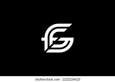 Alphabet letters FG, GF, F, G business Logo Initial Based Monogram Icon Vector.