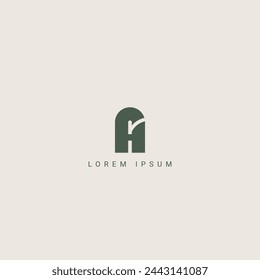 Alphabet Letters FH HF Creative Logo Initial Based Monogram Icon Vector Element