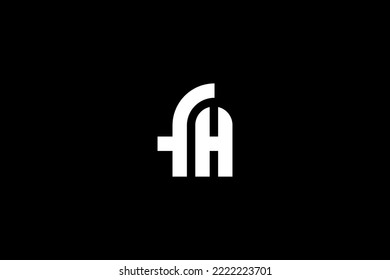 Alphabet letters FH, HF, F, H business Logo Initial Based Monogram Icon Vector.