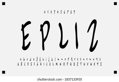 Alphabet letters font and number. Classic Lettering Monochrome Design. Typography fonts regular uppercase and lowercase. Vector illustration eps10