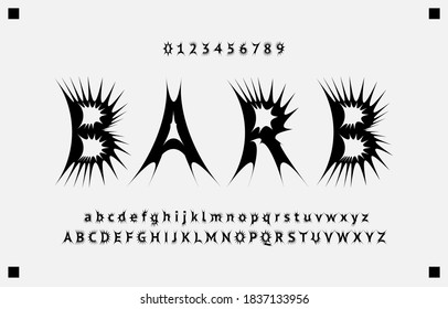 Alphabet letters font and number. Classic Lettering Monochrome Design. Typography fonts regular uppercase and lowercase. Vector illustration eps10