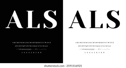 Alphabet letters font, Punctuation, numbers, Minimal Fashion Designs, Logos, Typography, etc. Modern serif fonts are decorative vintage concepts. vector illustration