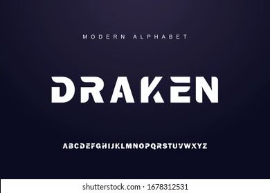 alphabet letters font set. Modern Custom  Lettering Designs for logo, movie, game. Typography sans serif fonts modern style. vector illustration