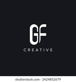 Alphabet Letters GF FG Creative Logo Initial Based Monogram Icon Vector.