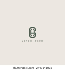 Alphabet Letters GH HG Creative Logo Initial Based Monogram Icon Vector Element 