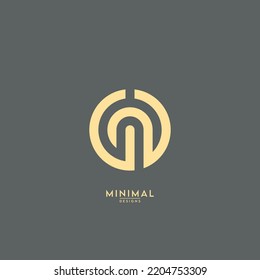 alphabet letters GN, NG logo vector icon.