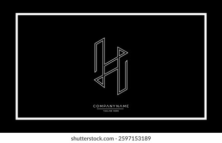 Alphabet letters H or HH logo vector icon