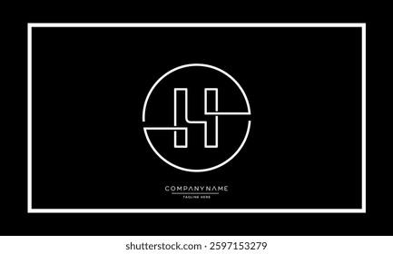 Alphabet letters H or HH logo vector icon