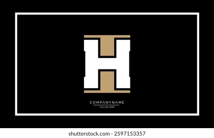 Alphabet letters H or HH logo vector icon