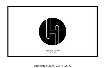 Alphabet letters H or HH logo vector icon