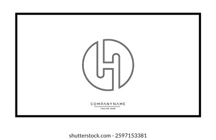 Alphabet letters H or HH logo vector icon