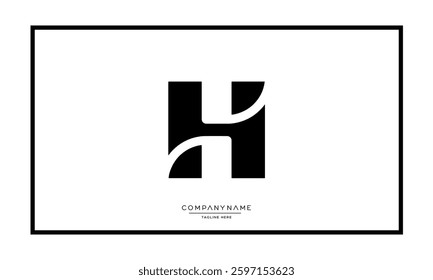 Alphabet letters H or HH logo vector icon