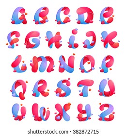 Alphabet letters with hearts. Font style, vector design template elements for your application or corporate identity.