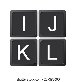 alphabet, letters I, J, K, L