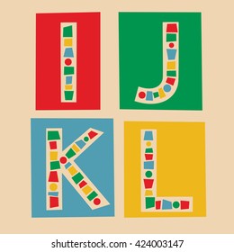Alphabet. Letters I, J, K, L
