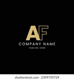 alphabet letters icon logo AF monogram