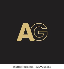 alphabet letters icon logo ag monogram