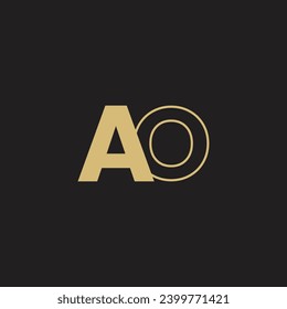 alphabet letters icon logo ao monogram