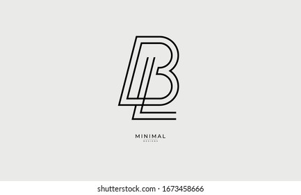 alphabet letters icon logo BL